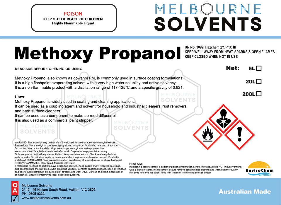 Methoxy Propanol