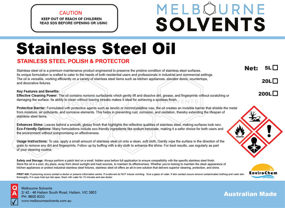 Stainless Steel Oil